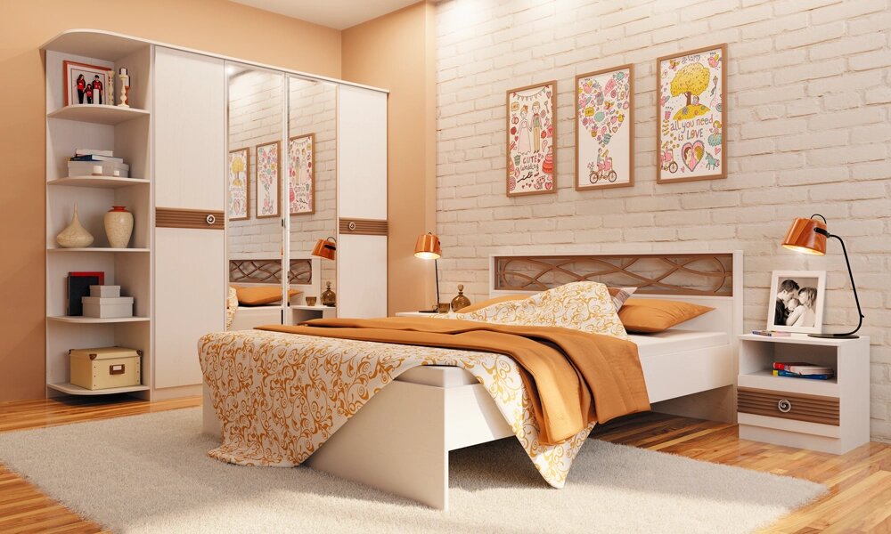 Спальня Саманта (комплект 2) от компании Мебельный магазин ГОССА - фото 1