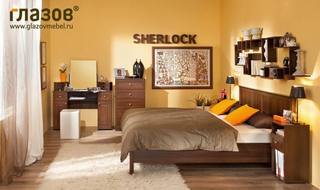Спальня SHERLOCK Шерлок Комплект 3 от компании Мебельный магазин ГОССА - фото 1