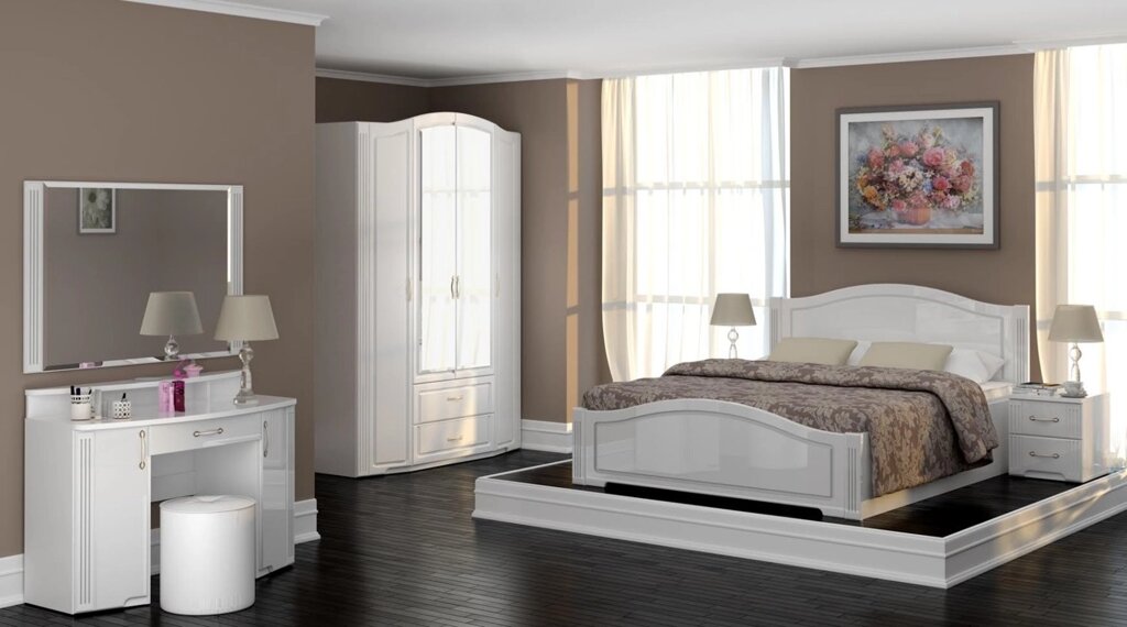 Спальня Виктория (комплект 1) "Ижмебель" от компании Мебельный магазин ГОССА - фото 1