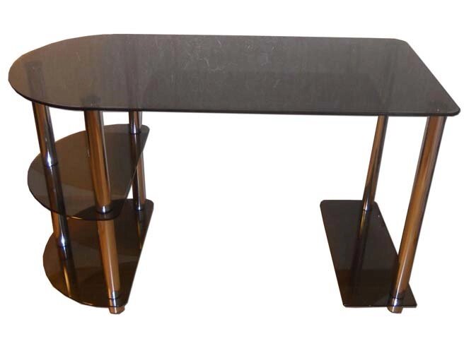Стеклянный компьютерный стол КС-14 от компании Мебельный магазин ГОССА - фото 1