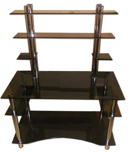 Стеклянный компьютерный стол КС-17 от компании Мебельный магазин ГОССА - фото 1