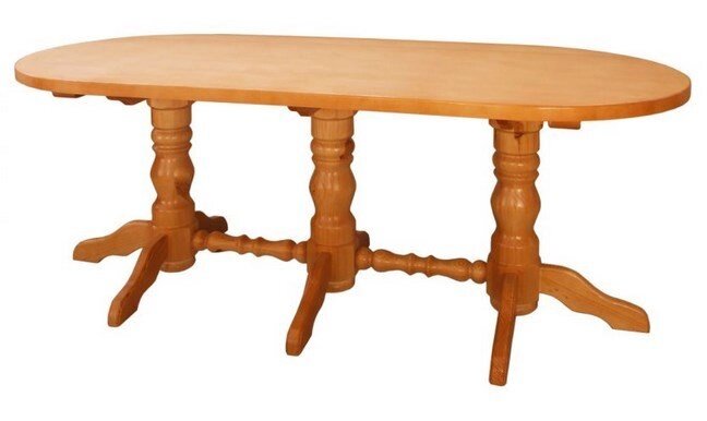 Стол на 3 точеных ногах (150) от компании Мебельный магазин ГОССА - фото 1