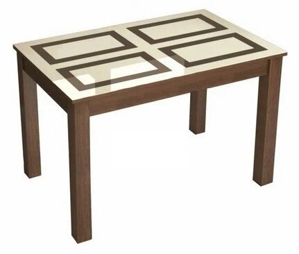 Стол обеденный раскладной БРУНО 1000*600 (рисунок Плитка) от компании Мебельный магазин ГОССА - фото 1