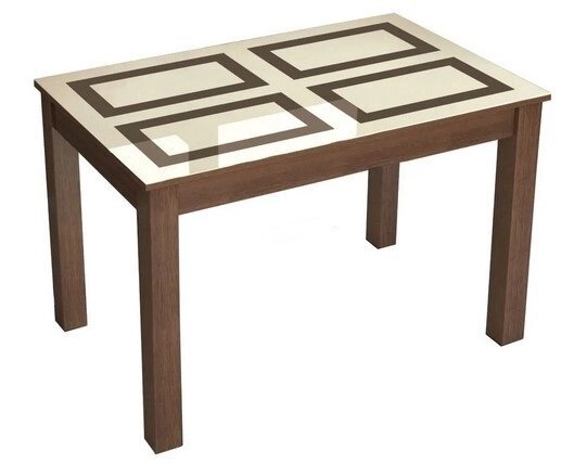 Стол обеденный раскладной БРУНО 1100*700 (рисунок Плитка) от компании Мебельный магазин ГОССА - фото 1