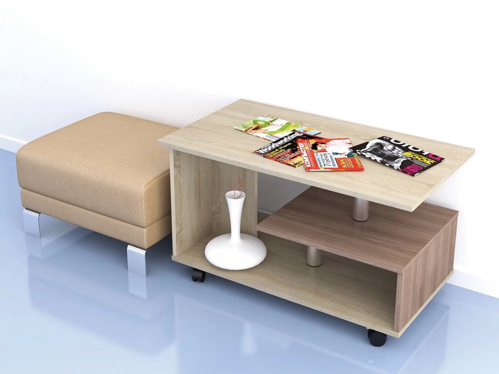 Стол журнальный Консул-5 (Дуб Сонома) от компании Мебельный магазин ГОССА - фото 1
