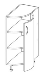 Тумба угловая гнутая Т-3066