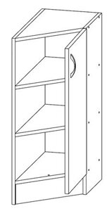 Тумба угловая не гнутая Т-2767