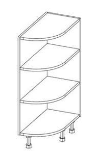 Тумба угловая открытая Т-790