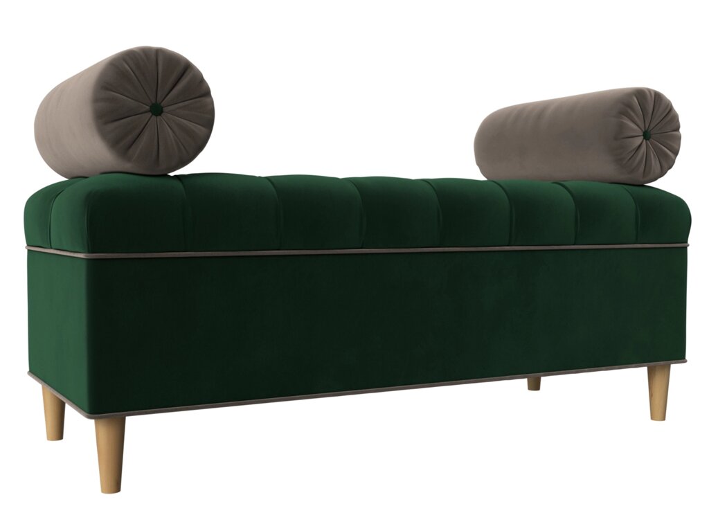 Банкетка Глория | зеленый | коричневый от компании M-Lion мебель - фото 1
