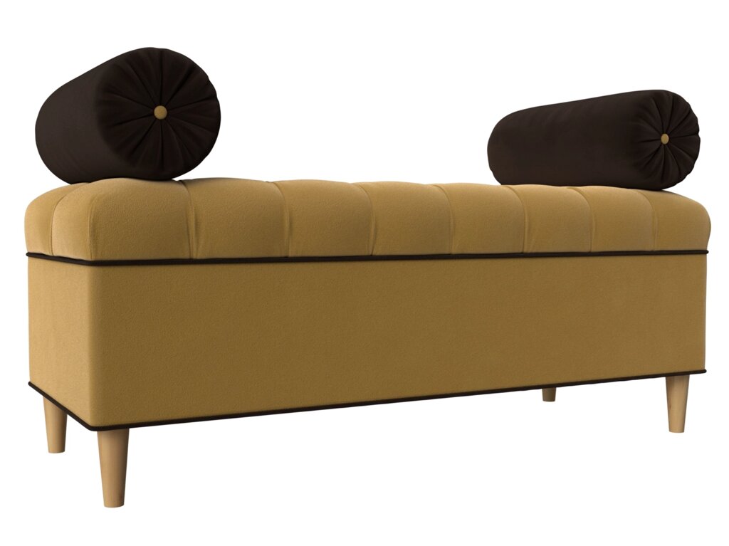 Банкетка Глория | Желтый | коричневый от компании M-Lion мебель - фото 1