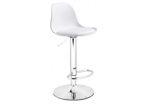 Барный стул Soft white - chrome