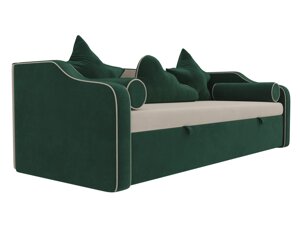Детский диван-кровать Рико | бежевый | зеленый