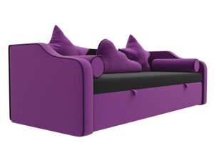 Детский диван-кровать Рико | черный | фиолетовый
