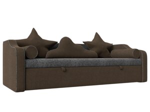 Детский диван-кровать Рико | Серый | коричневый