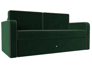 Детский диван трансформер Смарт | зеленый | коричневый