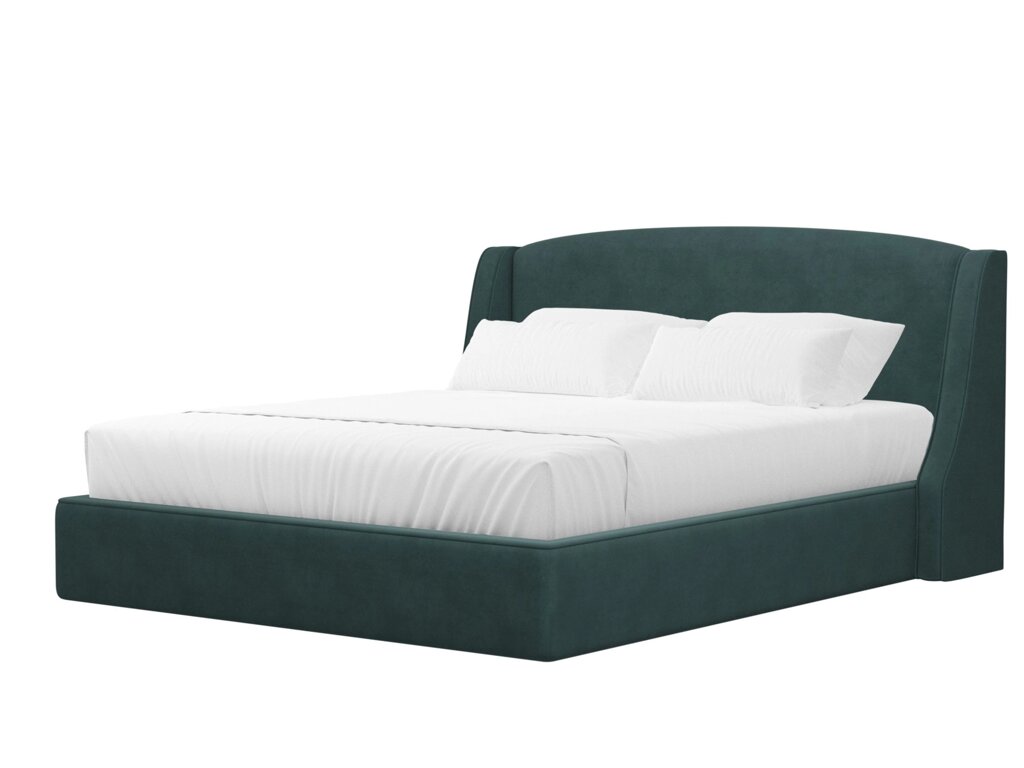 Интерьерная кровать Лотос | бирюзовый от компании M-Lion мебель - фото 1