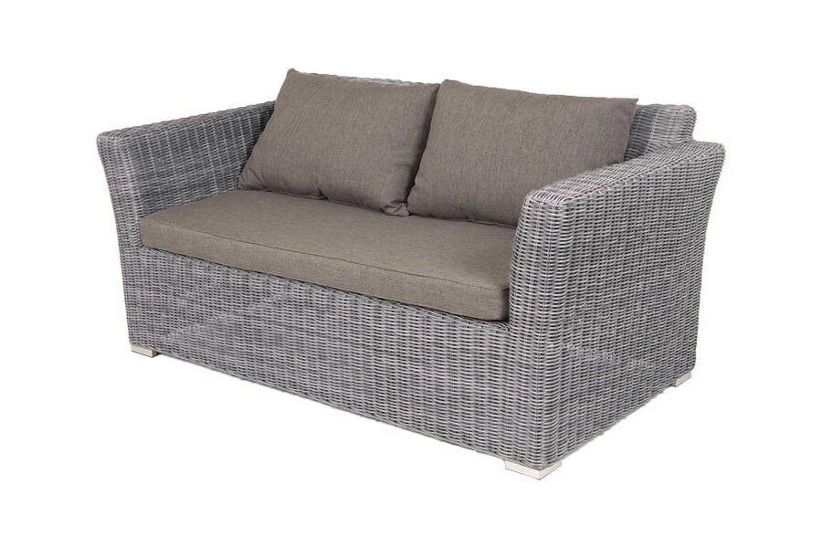 "Капучино" диван из искусственного ротанга двухместный, цвет графит от компании M-Lion мебель - фото 1