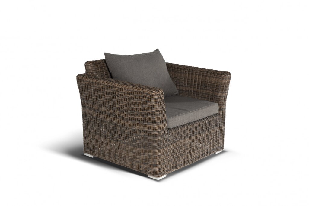 "Капучино" кресло из искусственного ротанга, цвет коричневый от компании M-Lion мебель - фото 1