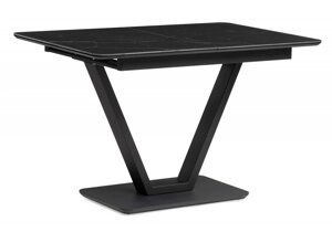 Керамический стол Бугун 120(160)х80х77 черный мрамор - черный