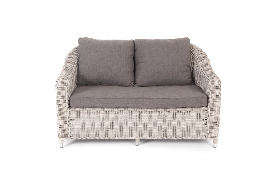 "Кон Панна" диван из искусственного ротанга двухместный, цвет бежевый от компании M-Lion мебель - фото 1