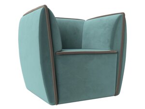 Кресло Бергамо | Бирюзовый | Коричневый