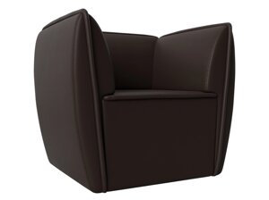 Кресло Бергамо, экокожа, коричневый
