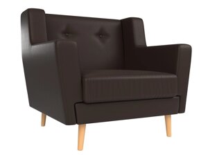 Кресло Брайтон, экокожа, коричневый