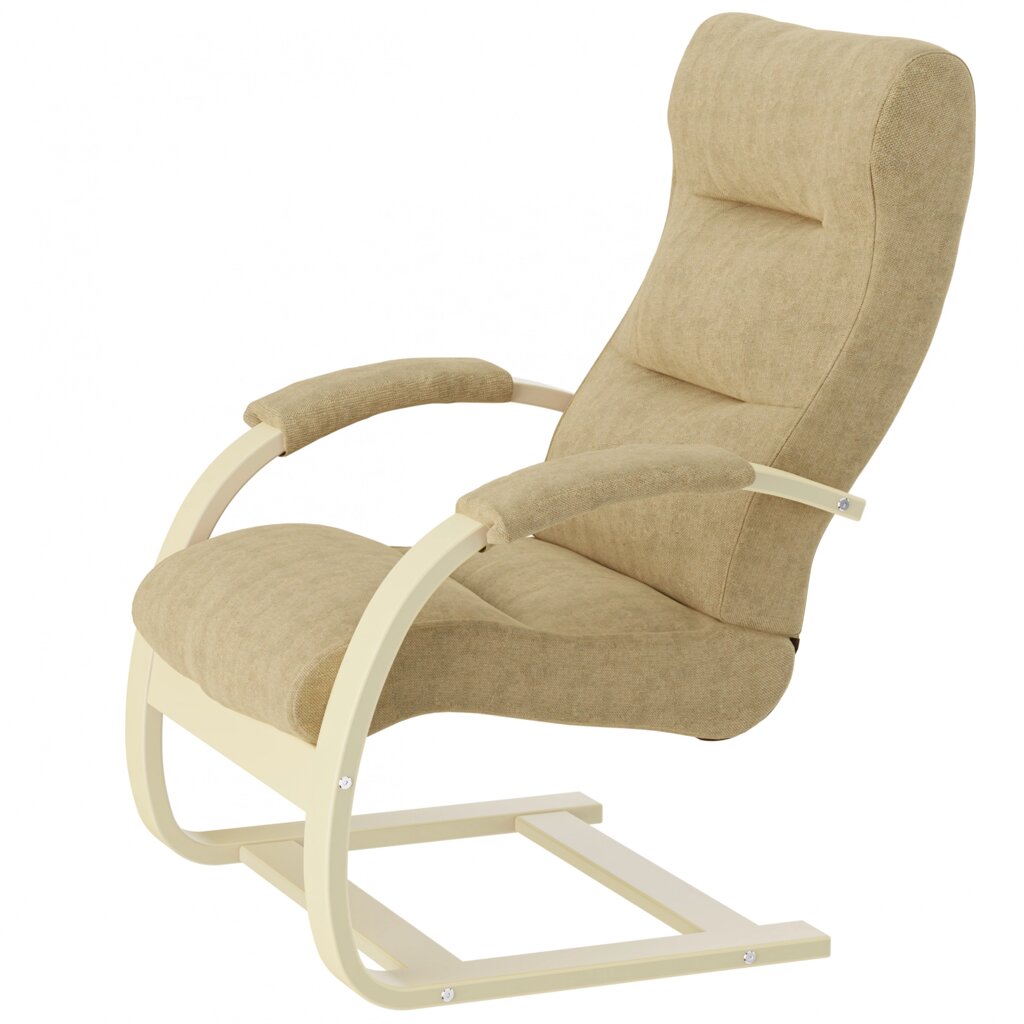 Кресло для отдыха Аспен | Ткань Мальта 03 | каркас дуб шампань от компании M-Lion мебель - фото 1