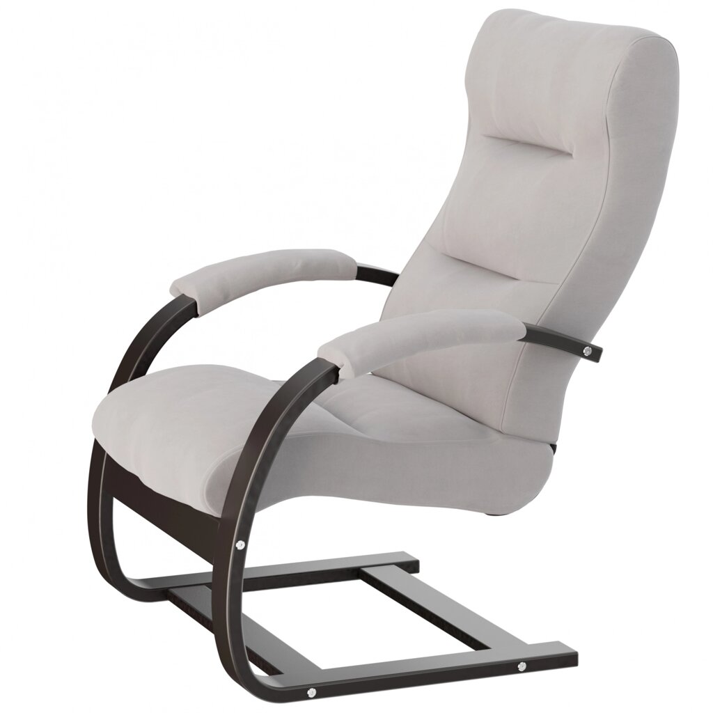 Кресло для отдыха Аспен | Ткань Ультра смок | каркас венге от компании M-Lion мебель - фото 1