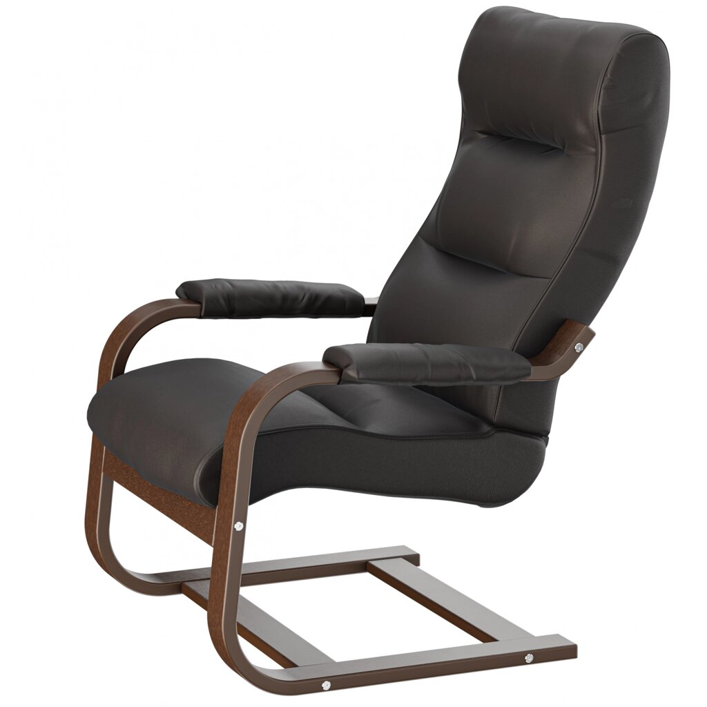 Кресло для отдыха Марго | экокожа Ева 1 | каркас орех антик от компании M-Lion мебель - фото 1