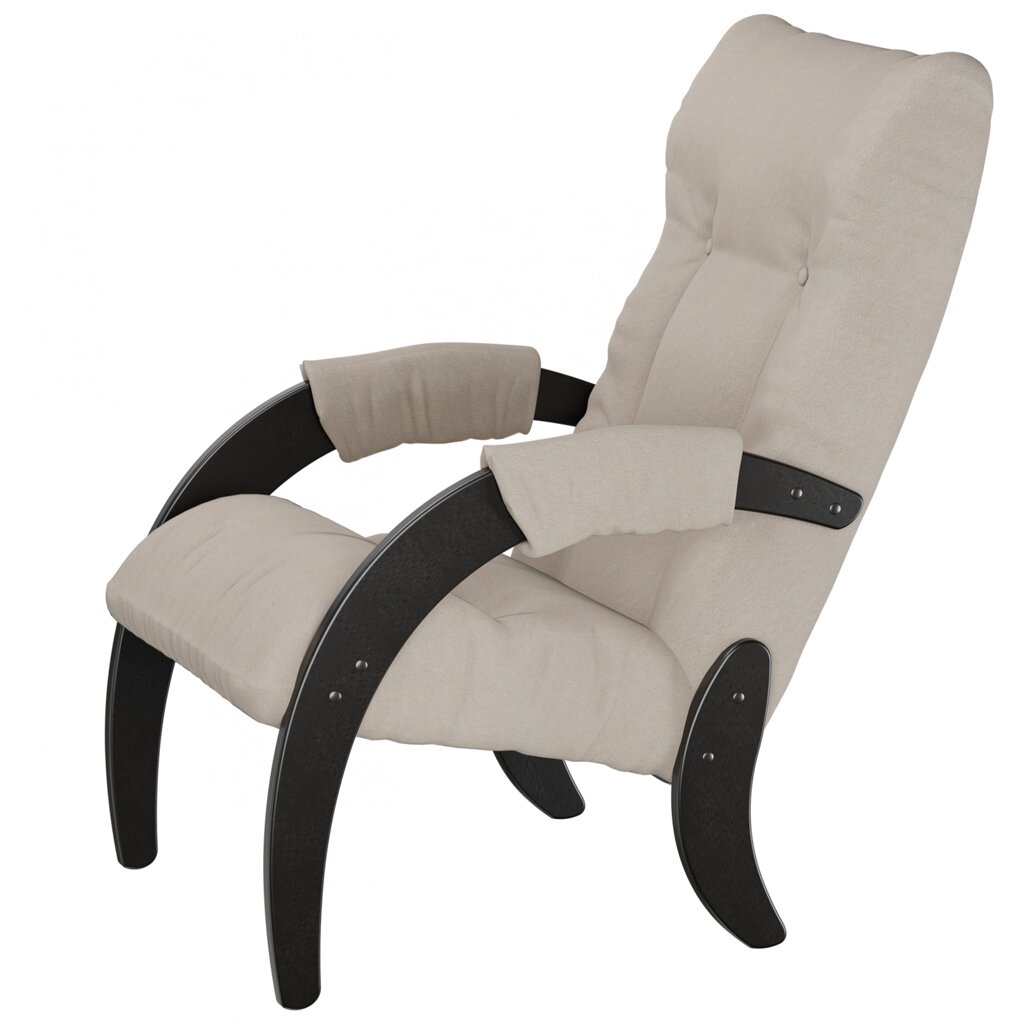 Кресло для отдыха Модель 61 Ткань ультра санд | каркас венге от компании M-Lion мебель - фото 1