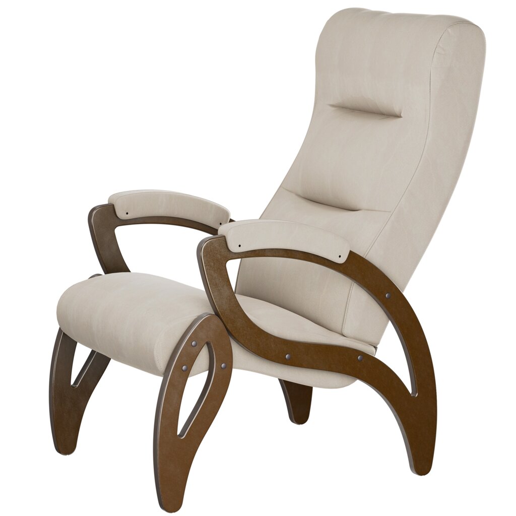 Кресло для отдыха Весна Компакт Ткань ультра санд | каркас орех антик от компании M-Lion мебель - фото 1