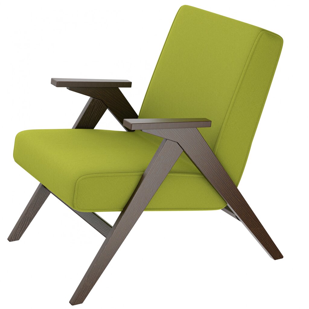 Кресло для отдыха Вест шпон | Ткань Махх 652 | каркас Орех антик шпон от компании M-Lion мебель - фото 1