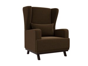 Кресло Джон, микровельвет, коричневый
