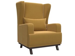 Кресло Джон, микровельвет, желтый