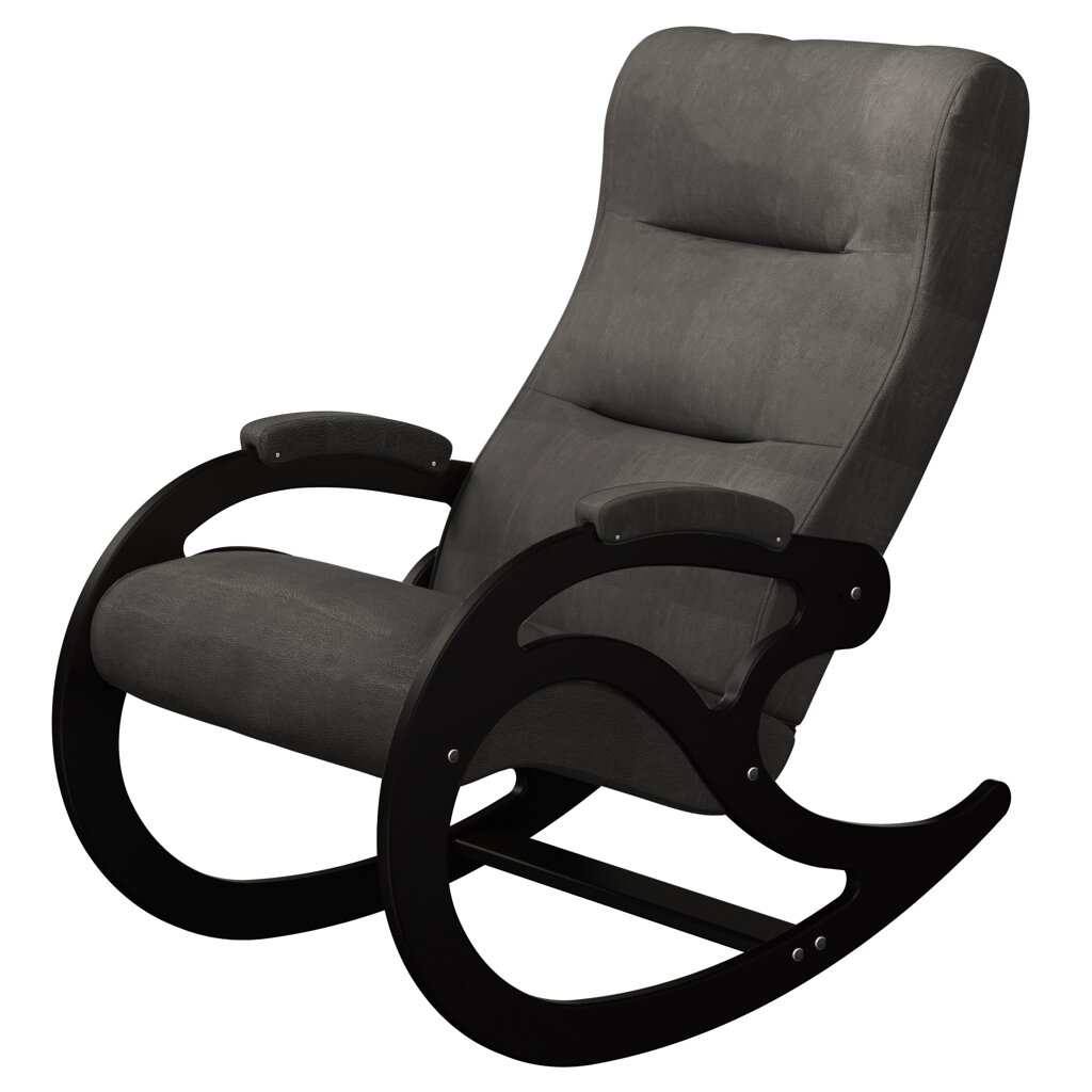 Кресло-качалка Каула экокожа Eva 6 | каркас венге от компании M-Lion мебель - фото 1