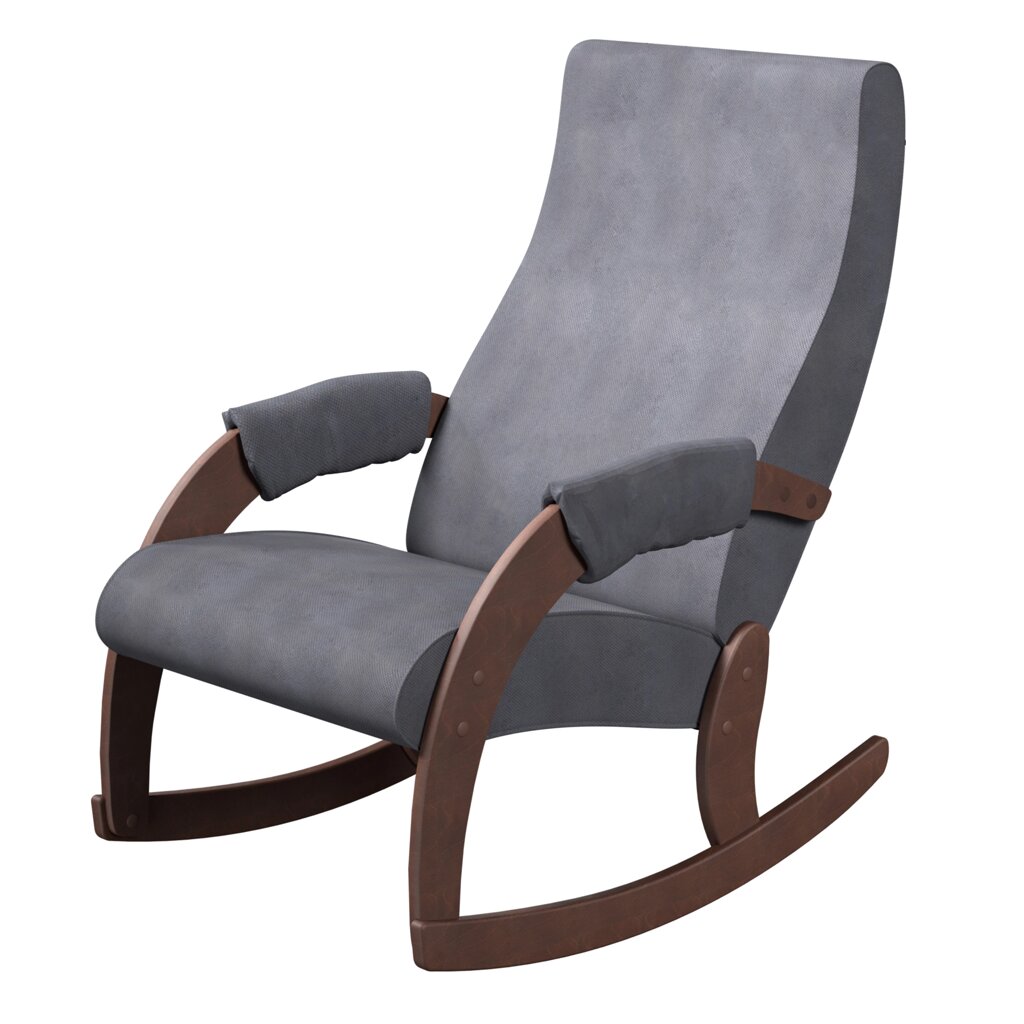 Кресло-качалка Каула М Ткань Макс 965 | каркас орех от компании M-Lion мебель - фото 1