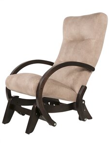 Кресло-качалка маятник Мэтисон ткань крем брюле | каркас венге структура