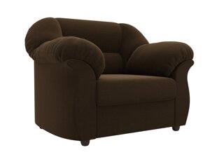 Кресло Карнелла, микровельвет, коричневый