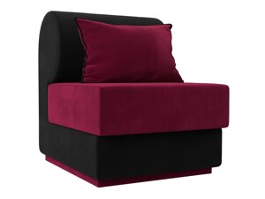Кресло Кипр, микровельвет, бордовый, черный