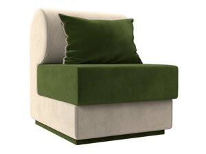 Кресло Кипр, микровельвет, зеленый, бежевый
