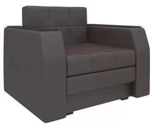 Кресло-кровать Атлантида, экокожа, коричневый