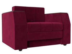 Кресло-кровать Атлантида, микровельвет, бордовый