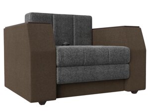 Кресло-кровать Атлантида, рогожка, серый, коричневый