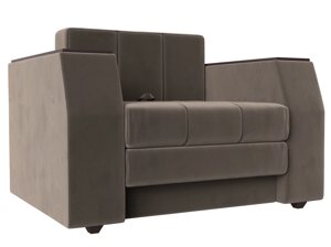 Кресло-кровать Атлантида, велюр, коричневый