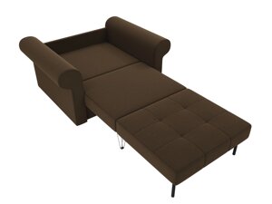 Кресло-кровать Берли, микровельвет, коричневый