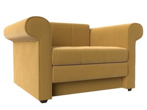 Кресло-кровать Берли, микровельвет, желтый