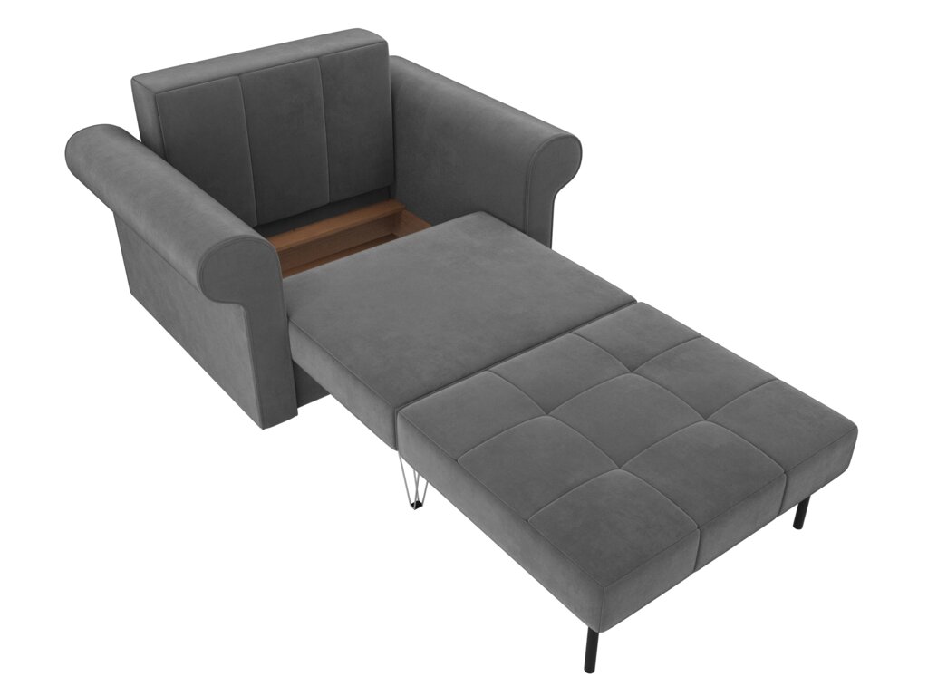 Кресло-кровать Берли | Серый от компании M-Lion мебель - фото 1