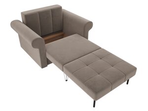 Кресло-кровать Берли, велюр, коричневый
