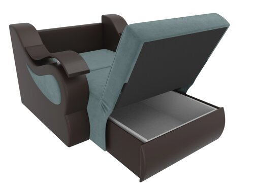 Кресло-кровать Меркурий 60 | Бирюзовый | Коричневый